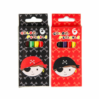 Set di 6 matite colorate - Pirata (24 pz.)