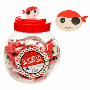 Gomme per Cancellare Pirata in Barattolo (100 pz)