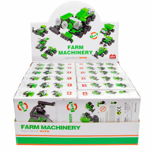 MATTONCINI COSTRUZIONI BRICKS - VEICOLI AGRICOLI (12 pz.)