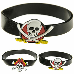 BRACCIALETTI DI SILICONE PIRATI MIX (48 pz.)