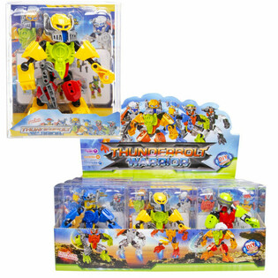 THUNDERBOLT ROBOT WARRIOR PERSONAGGIO D'AZIONE IN DISPLAY (12 pezzi)