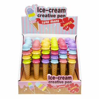 Penna a Sfera a Cono Gelato in Display (24 pz.)