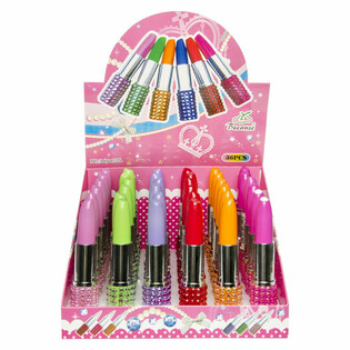 Penne a Sfera a Forma di Rossetto in Espositore (36 pezzi)