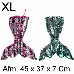 Cuscino XL Coda di Sirena in Peluche - 45 cm - Colori Mix (4 pz.)