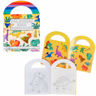 Libretti da Colorare Dinosauri con Adesivi (48 pezzi)
