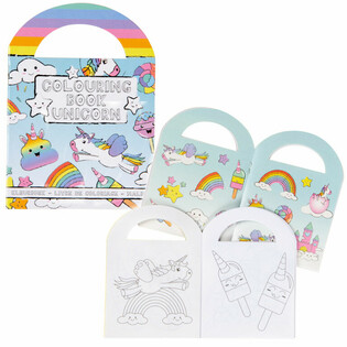 Piccoli album da colorare Unicorni con adesivi (48 pz.)