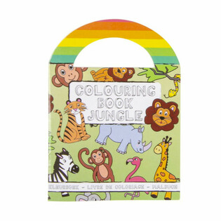 Piccoli libretti da colorare Animali della Giungla con adesivi (48 pezzi)