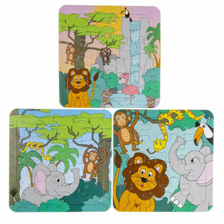 Mix Puzzle della Giungla (14x14cm) - Confezione Risparmio 50 pezzi