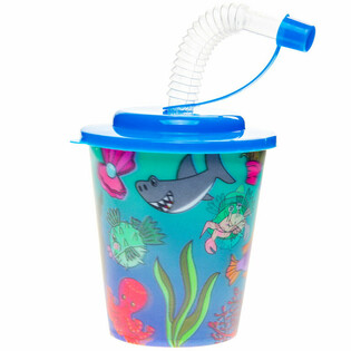 BICCHIERE / COPPA GELATO CON CANNUCCIA – ANIMALI MARINI (12 pz.)