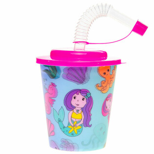 Bicchiere per Bevande / Gelato con Cannuccia – Sirena (12 pz.)