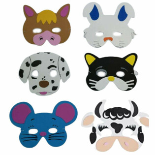 Maschere in Gommapiuma Animali della Fattoria (24 Pezzi)