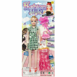 Bambola Fashion con Vestito su Scheda (12 pz)