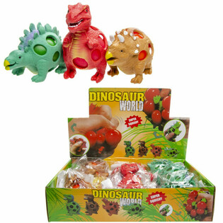 Palla Squishy Dinosauro con Rete - Display (12 pz.)