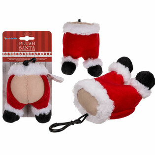 Portachiavi Babbo Natale in Peluche con Suono di Scoreggia (24 pz) - PREZZO B2B