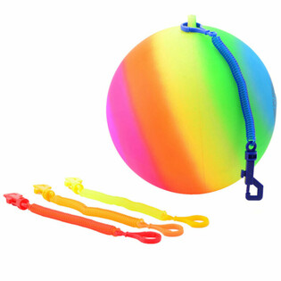 PALLA ARCOBALENO CON CORDINO / BUNGEE BALL Ø23 Cm (36 pz)