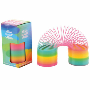 Molla Magica Arcobaleno XL - Grande Spirale Arcobaleno in Scatola (6 pz.)