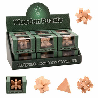 Display di Puzzle IQ in Legno (12 pezzi)