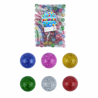 Palline Rimbalzanti Glitterate &Oslash;3.3CM (100 pezzi)