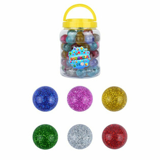 Palline Rimbalzine Glitterate &Oslash;3,3cm (72 pezzi)