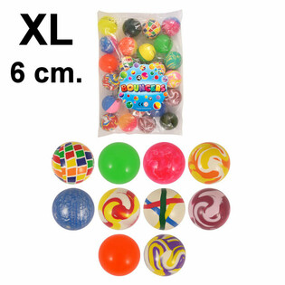 Palline Rimbalzanti XL Mix Ø6cm (25 pezzi)