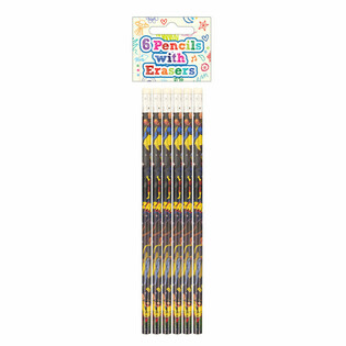 Set da 6 Matite e Gomme Super Eroi - Display (24 set)