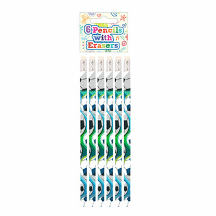 Set Matite e Gomme Calcio (6 pezzi) - Display (24 set)