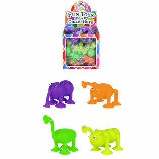 DIVERTENTI ANIMALI CON VENTOSE SULLE ZAMPE IN DISPLAY (40 pz.)