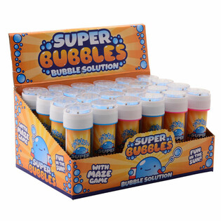 AQUA FUN - BOLLE DI SAPONE, 60ML CON GIOCO DI PAZIENZA IN DISPLAY (24 pz.)