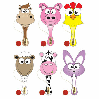 Gioco di Racchetta e Pallina Animali della Fattoria (12 pezzi)
