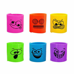 MINI MOLLE SPIRALI FUNNY FACES &Oslash;3.5 CM (6 pz.)