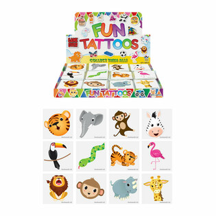 TATUAGGI FUN - ANIMALI DELLA GIUNGLA - DISPLAY (48x12 pezzi)