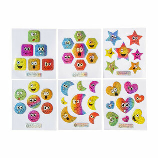 ADESIVI BRILLANTINATI - MODELLO: SMILEY (100 pz.)