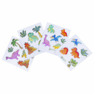 ADESIVI BRILLANTINATI - MODELLO: DINOSAURO (100 pz.)
