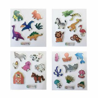 Adesivi Glitterati - Modello: Mix Animali (100 pz.)