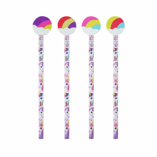 Matita Unicorno Arcobaleno con Gomma (24 pz.)