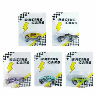 Set di 12 Auto da Corsa Pull Back su Card