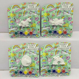 DIPINGI IL TUO UNICORNO SU SCHEDA (12 pz.)