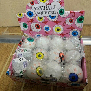 Palline antistress Squeeze Eyeball in display (12 pezzi)