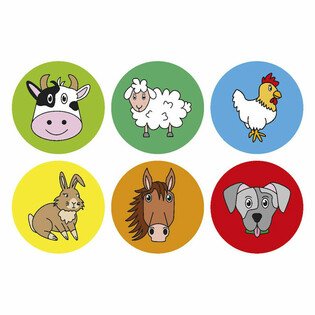 Peluche Animali della Fattoria - Diametro 10 cm (48 pz)