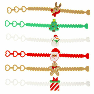 Braccialetti natalizi in silicone per bambini (12 pezzi)