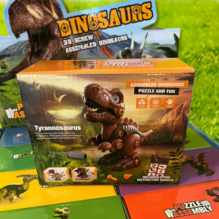 Kit di Costruzione Dinosauro 3D in Confezione Regalo - Display (8 pz.)