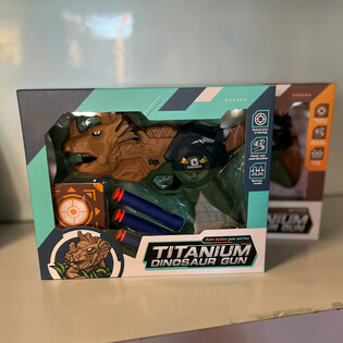 Pistola Dinosauro con Frecce e Bersaglio - Confezione Regalo (Set di 2)