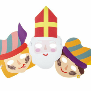 SINTERKLAAS - MASCHERE DI SAN NICOLA E PIET IN GOMMAPIUMA (48 pz)