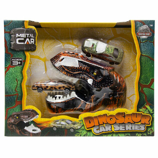 LANCIATORE DI AUTO DINOSAURO - CONFEZIONE REGALO DI LUSSO (2 PEZZI)