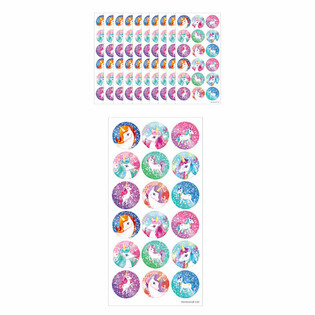 ADESIVI DIVERTENTI - UNICORNO - 18 ADESIVI PER FOGLIO (10 pz.)