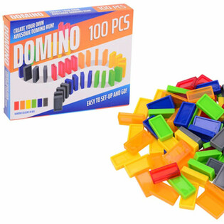 Set da Gioco Domino - 100 Pezzi in Confezione Regalo