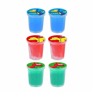 DINOSAURO - PICCOLI VASETTI DI SLIME (6 pz.)