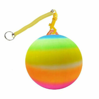 PALLA ARCOBALENO CON CORDA / BUNGEE BALL Ø23 cm (10 pz.)