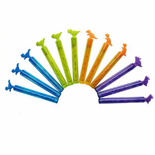 Bacchette bolle di sapone dinosauro colorate (Confezione da 12)