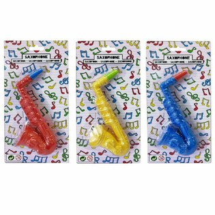 Sassofono Giocattolo - 16 cm - Colori Assortiti - Set da 12 su Carta